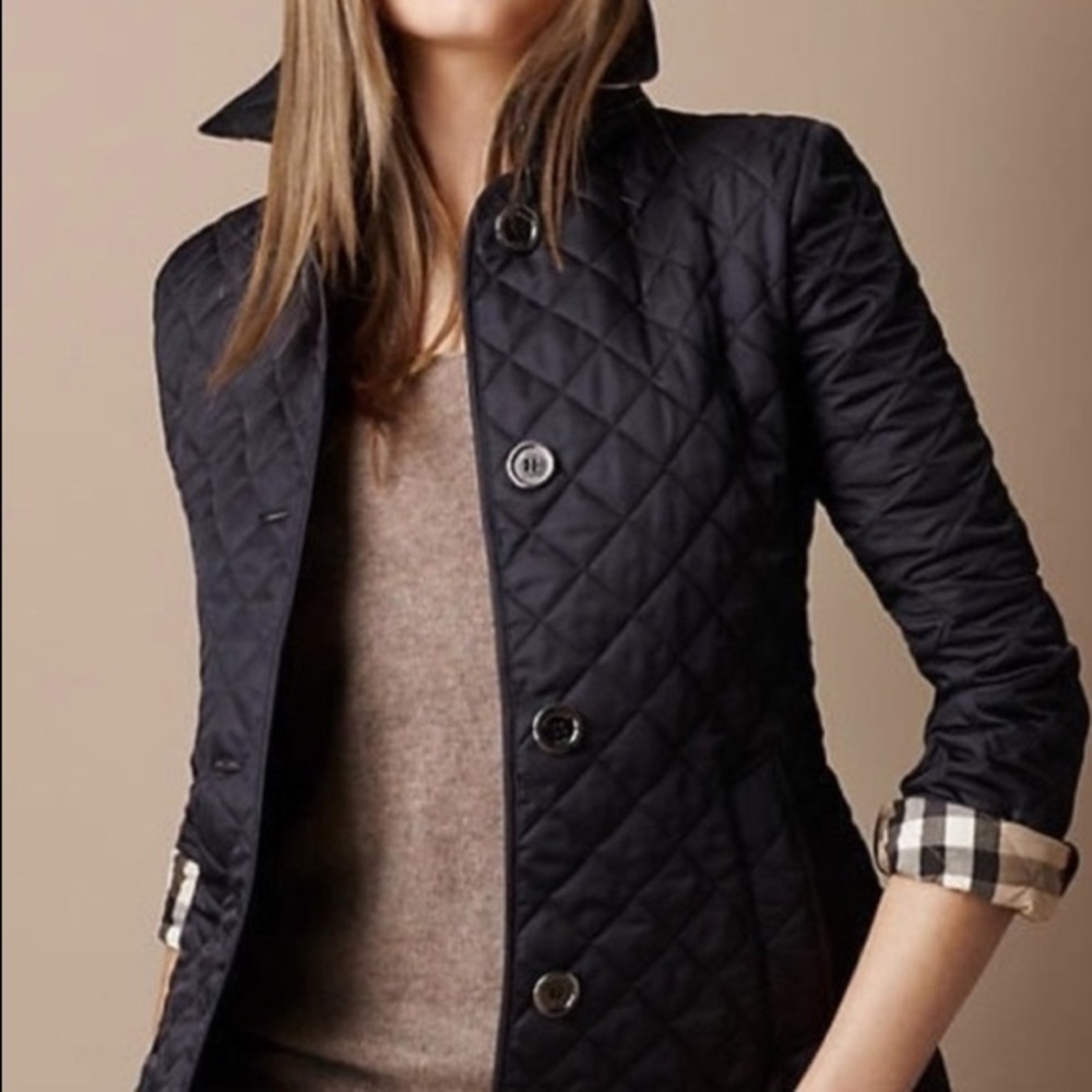 BURBERRY Jacket Quilted Ashurst Navy Blue size L